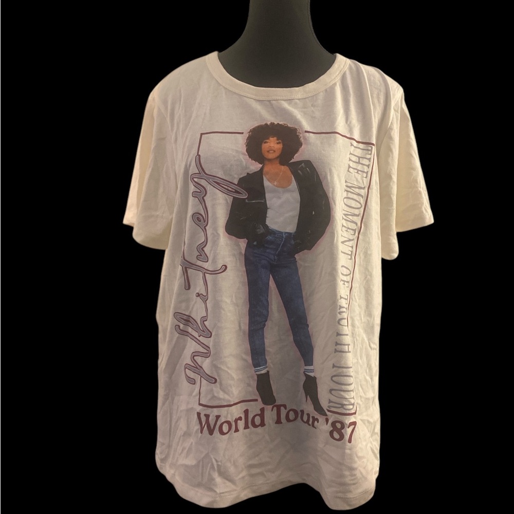 1987 WHITNEY HOUSTON THE MOMENT OF THE TRUTH WORLD TOUR T-SHIRT XL EUC - Picture 1 of 5